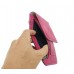 FixtureDisplays® Cell Phone Purse Shoulder Bag Women Girl Sythetic Suede Leather Rose Color Handbag with Adjustable Strap 15355-ROSE  RED